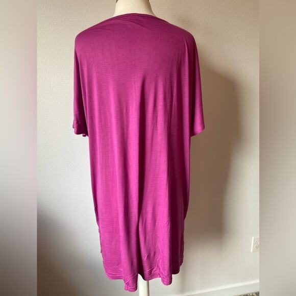 Women’s Plus NWOT 2 PACK Vibrant Purple & Jade Travel Lounge Hi Lo Tunics 2X - Picture 4 of 9